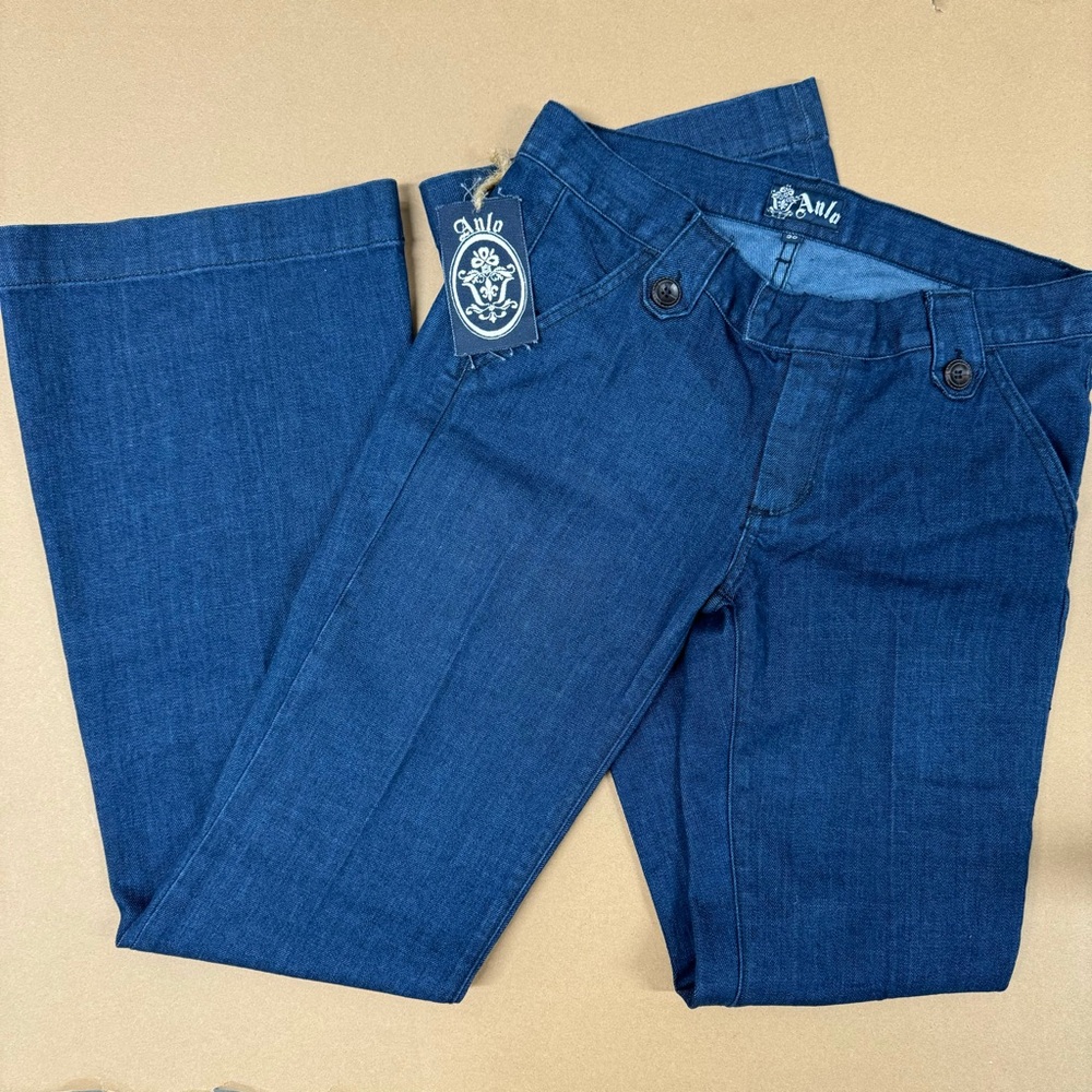 SALE ANLO LOW-MID RISE KICK FLARE JEANS - Picture 2 of 12